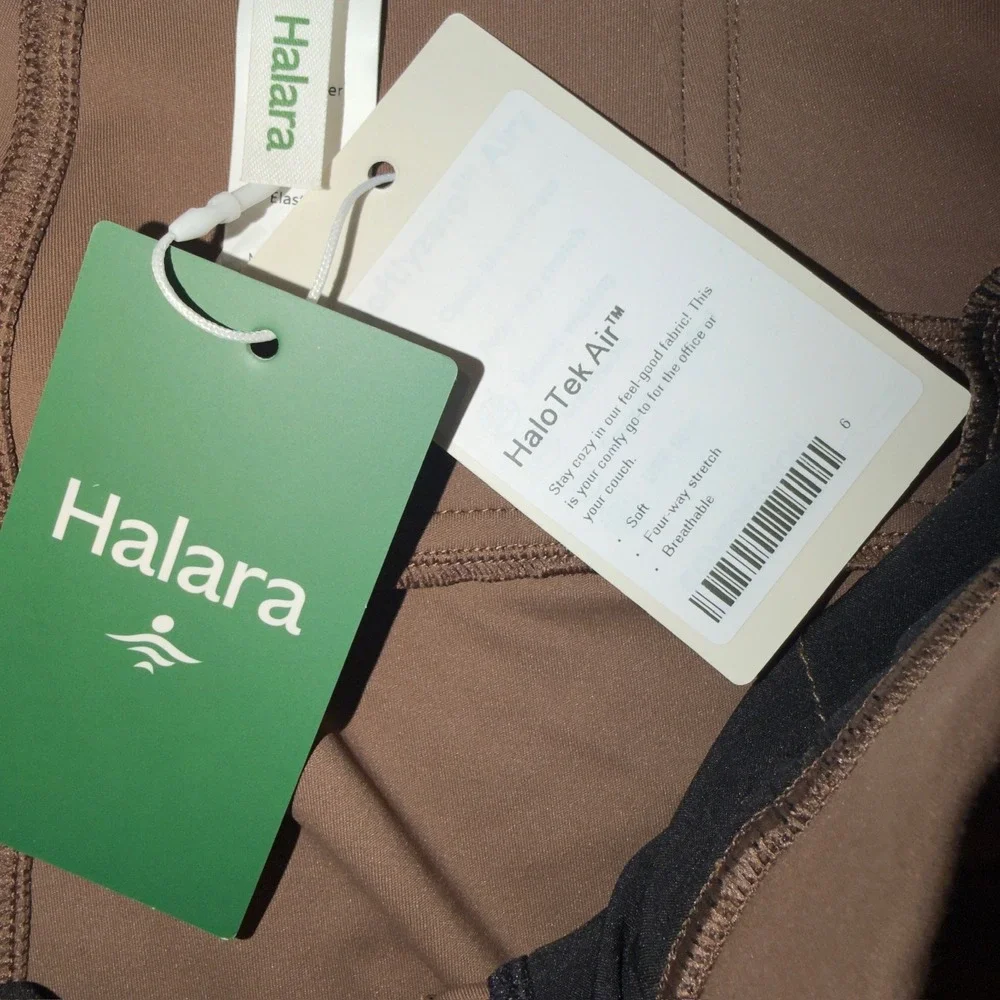 Halara HaloTek Air High Waisted Wide Leg Pants‎ Brown Medium Tall NWT